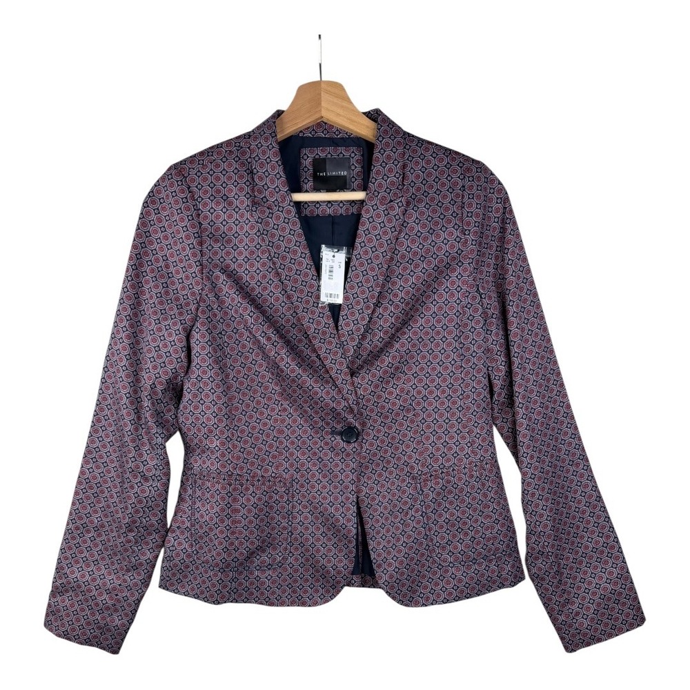 New The Limited‎ Printed Blazer size Small Red/Blue